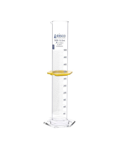 Cylindre de mesure graduée avec bec, base ronde en verre 500 ml Cylindre de mesure graduée avec bec, base ronde en verre 500 ml
