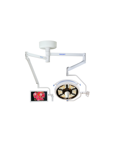 Lampe Scialytique à une coupole, avec imagerie HD et moniteur sur 2e bras, Modèle LED 600SV-2