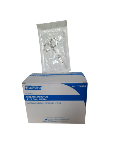 Instrument satellite stérile métal-Emballage unitaire, Carton de 100-Instrument 2