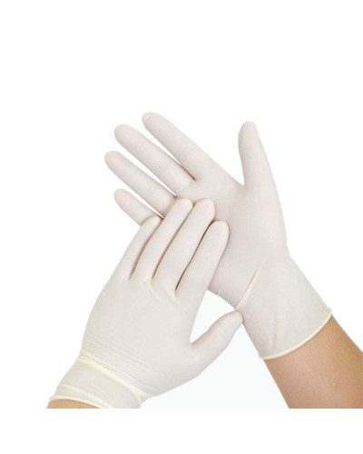 Gant d'intervention chirurgical latex stérile Polymer Coated  bord roulé