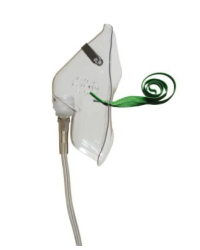 Masque à oxygène de moyenne concentration avec pince nez sans DEHP