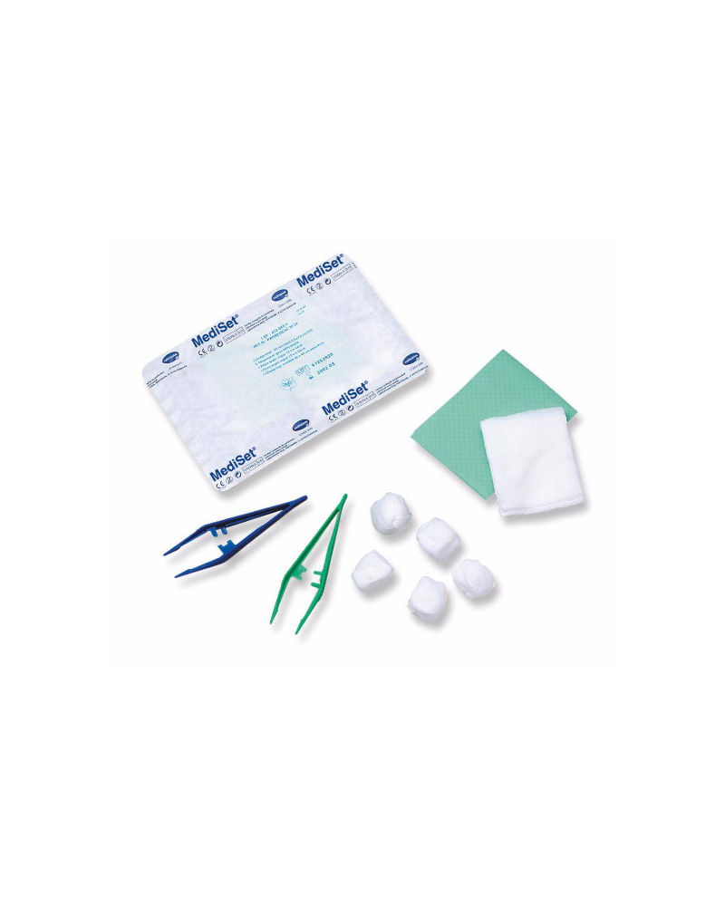Set de pansement avec champ et 1 pince anatomique Set de pansement avec champ et 1 pince anatomique
