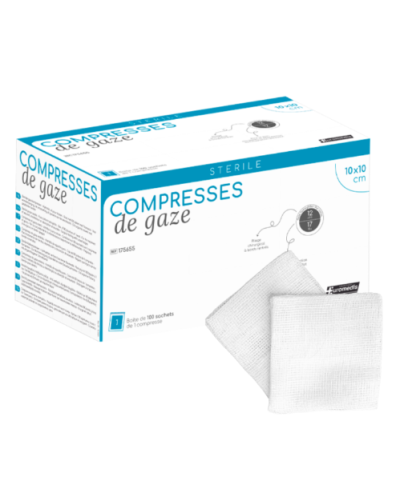 Compresse en non tissé stérile