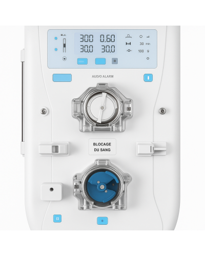 Générateur d'hémodialyse avec pompe à double tuyaux