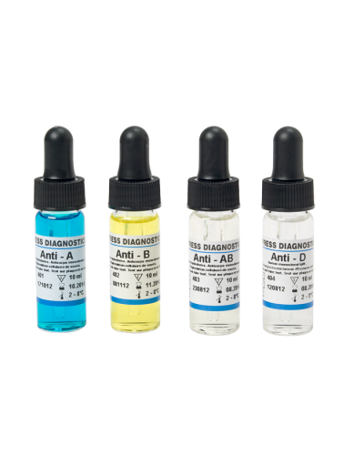 Kit de groupage sanguin (Anti-A, B, AB, D)
