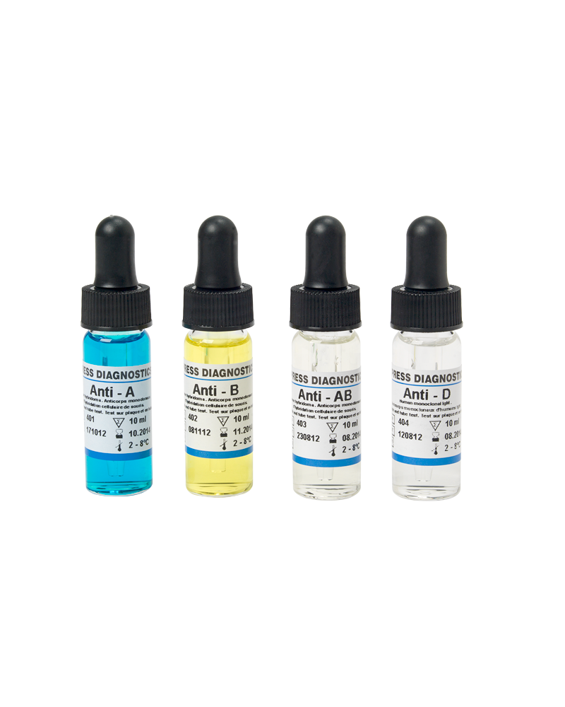 Kit de groupage sanguin (Anti-A, B, AB, D)