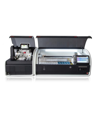 poste de travail automatisé pour la coloration et la pose de lamelles de lames de microscope, HistoCore CHROMAX WS