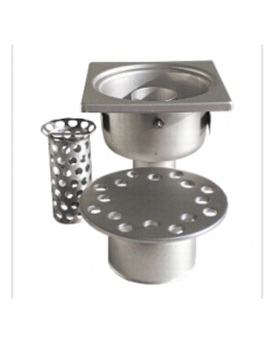 Siphon inox 150 x 150 pour sol carrelé, modèle FRIMA