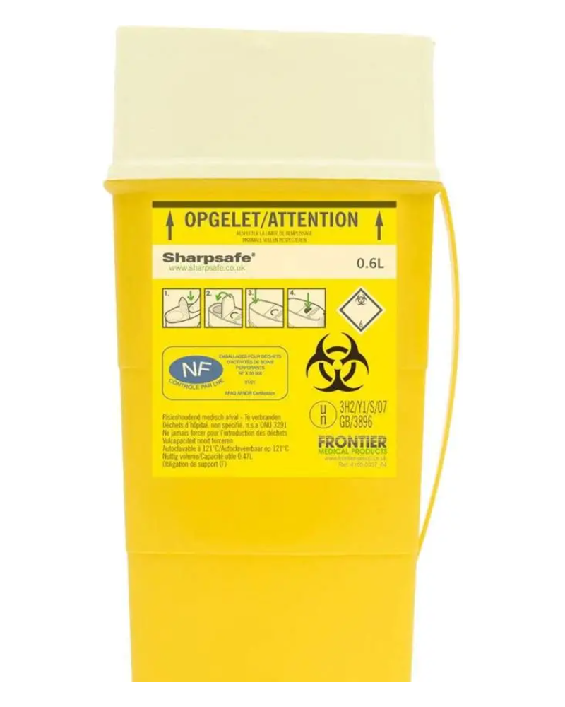 Collecteur Sharpsafe® 0,6L, ouverture totale