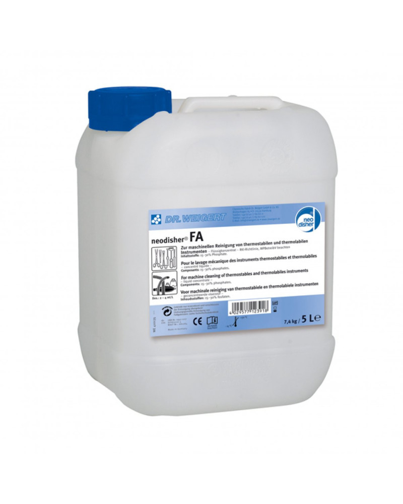 Détergent alcalin liquide concentré Neodisher FA 5L pour autolaveur