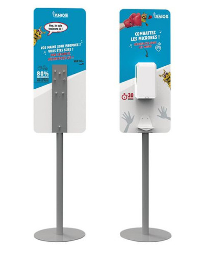 Totem distributeur de gel