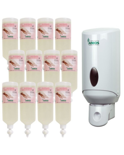 ANIOSAFE savon ultra doux NPC (sans parfum, ni colorant), 12 flacons de 1L airless