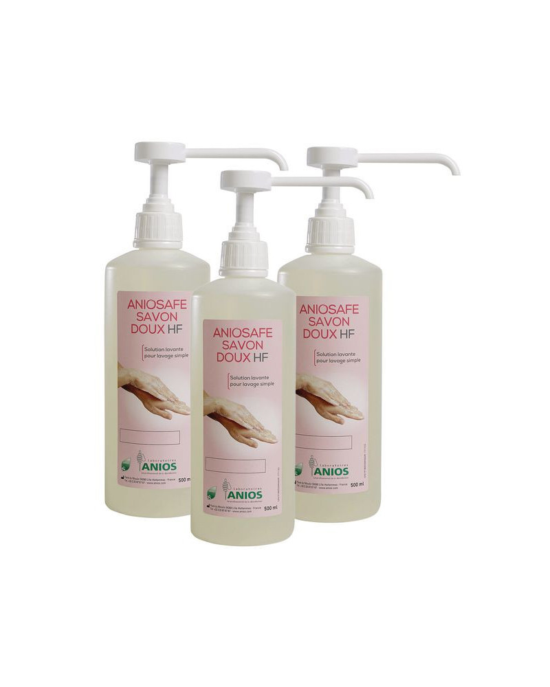 ANIOSAFE savon ultra doux, Flacons de 500 mL pompe vissée ANIOSAFE savon ultra doux, Flacons de 500 mL pompe vissée