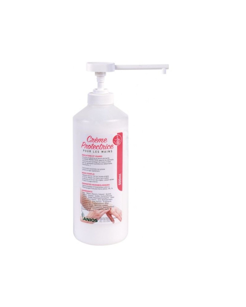 Crème protectrice pour les mains, flacon de 500 ml avec pompe vissée