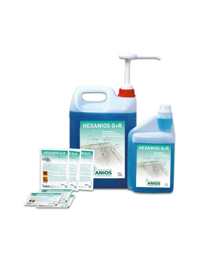 HEXANIOS G + R, nettoyant et pré-désinfectant, 5L