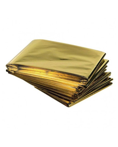 Couverture de survie isothermique non sterile (faces dorée/argentée)