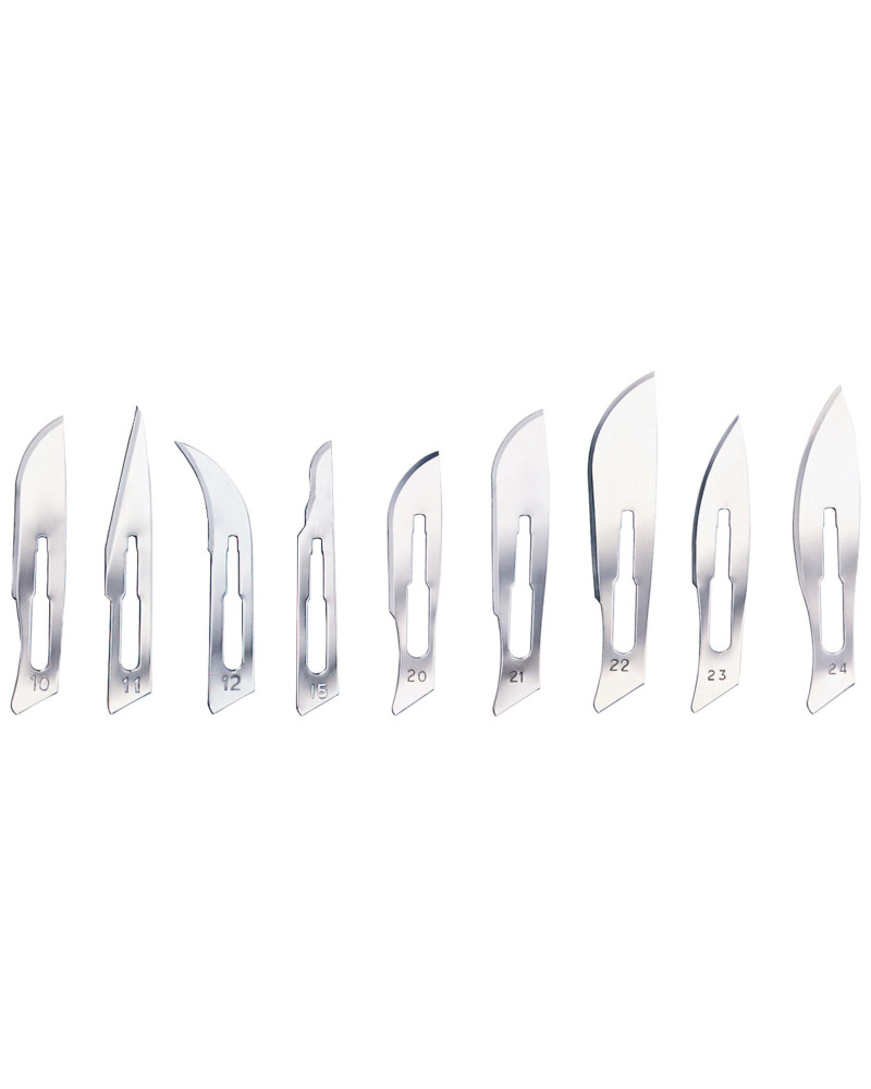 Lame de bistouri stérile n°22, pour manche n°4 (paquet de 100)