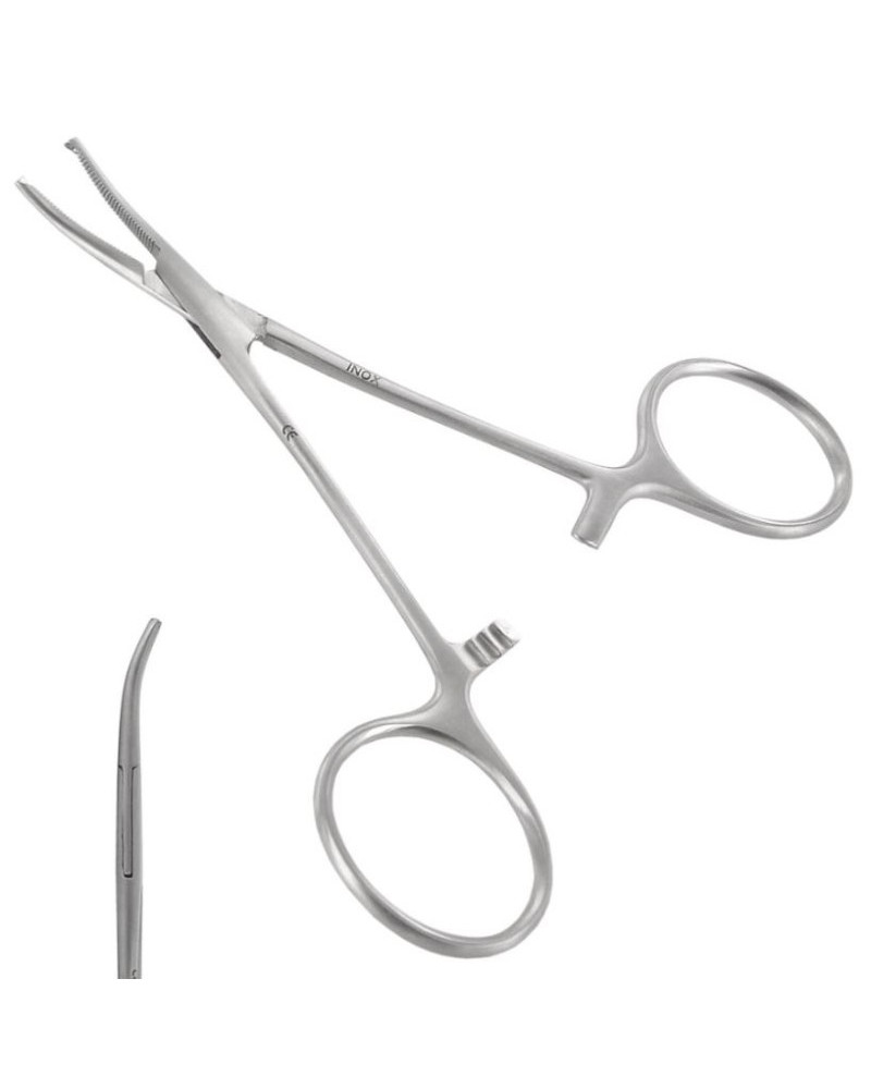 Pince de HALSTEAD, courbe avec griffe, 11 cm