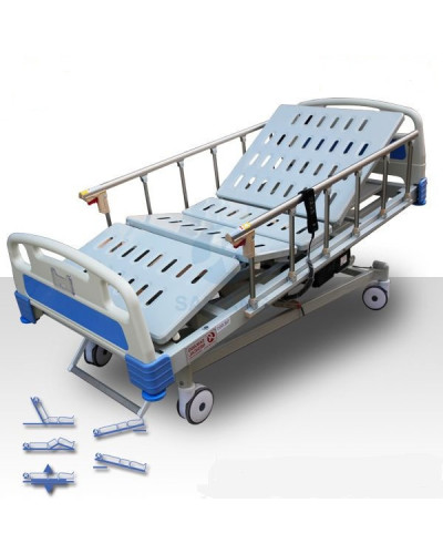 Lit d'hospitalisation électrique avec actionneur linéaire, à cinq fonctions, Modèle SK005
