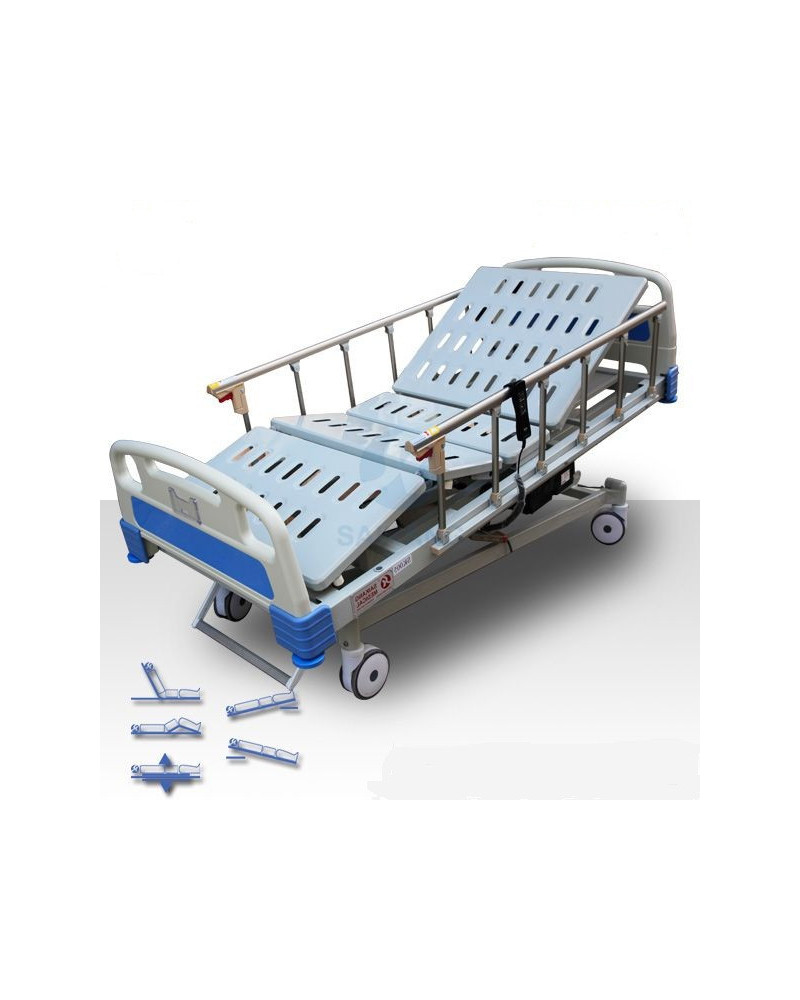 Lit d'hospitalisation électrique avec actionneur linéaire, à cinq fonctions, Modèle SK005