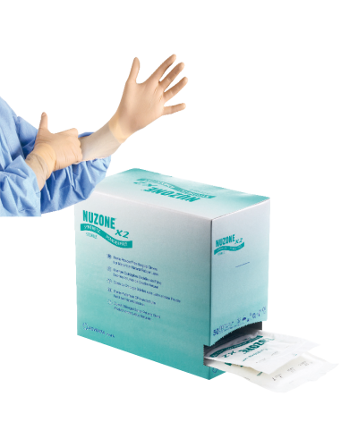 Gant de chirurgie latex sans poudre 300 mm - Boîte 50 paires | SOCIMED
