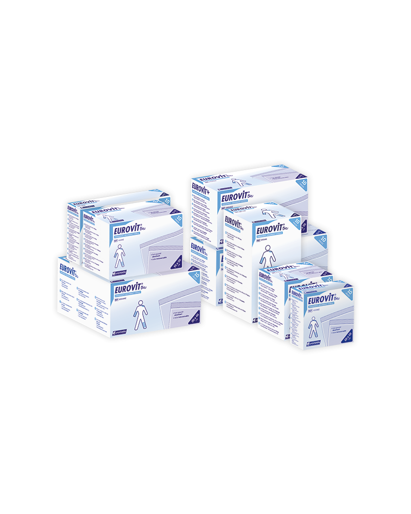 Pansement avec voile Intraversable EUROVIT BLEU stérile Pansement avec voile Intraversable EUROVIT BLEU stérile