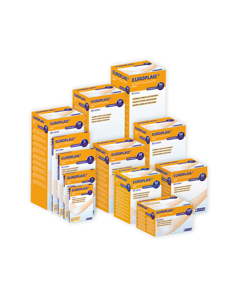 Pansement stérile avec compresse Europlaie Pansement stérile avec compresse Europlaie