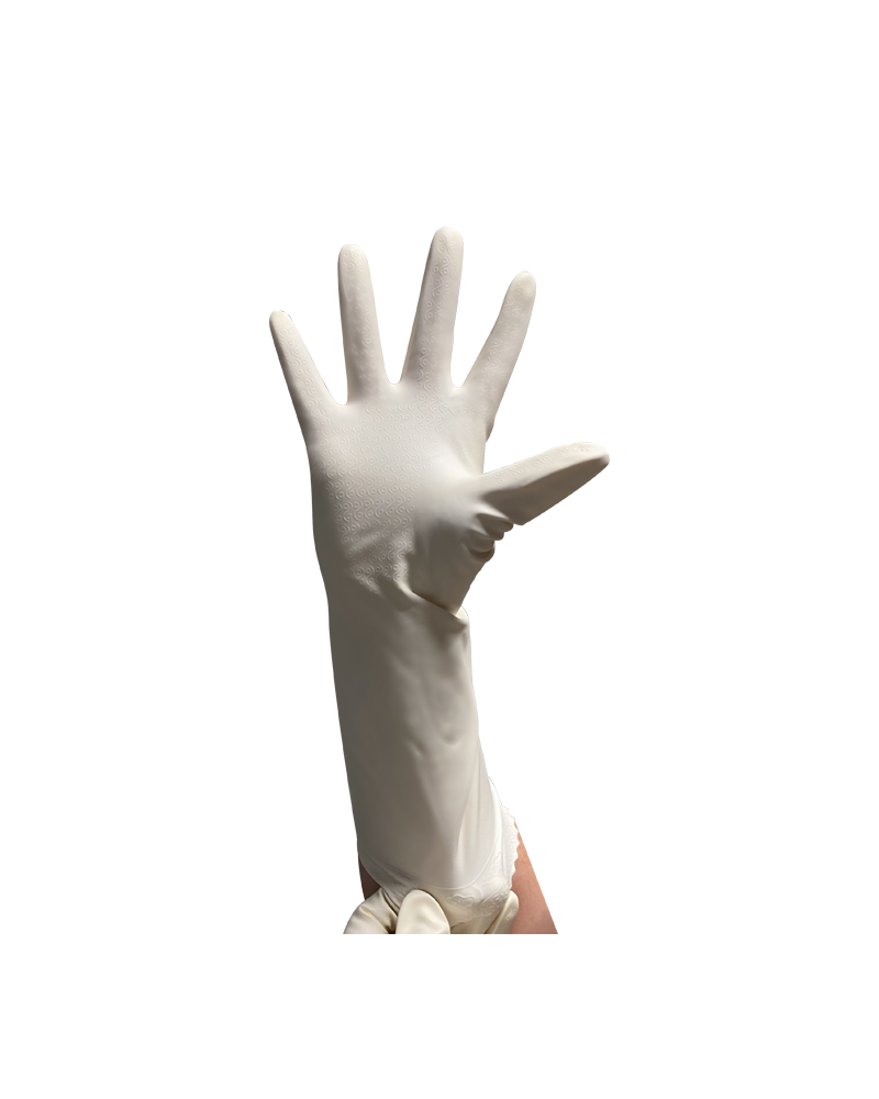 Gant de nettoyage et de décontamination floqué Gant de nettoyage et de décontamination floqué