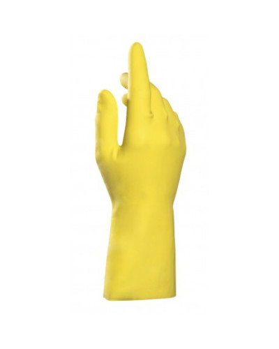 Gant de ménage latex floqué