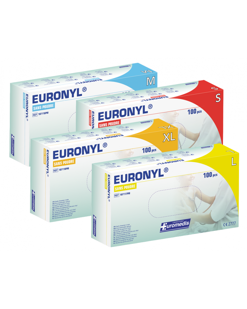 Gant de Soins en Vinyle Taille 7/8 M Boite de 100