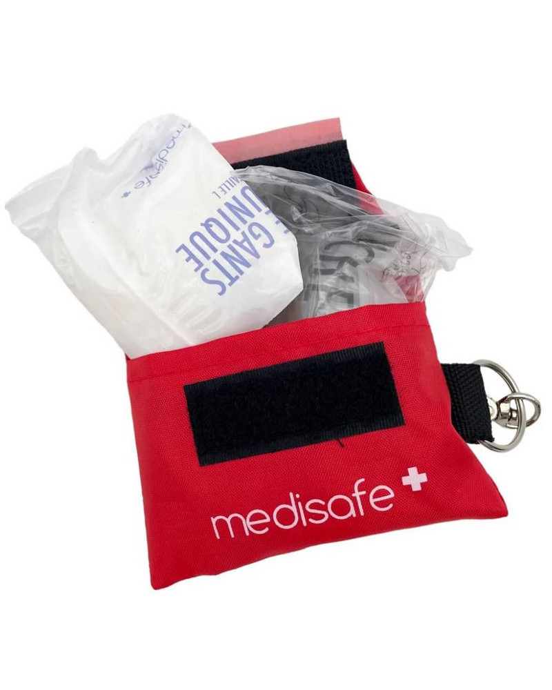 Masque bouche à  bouche+ sacoche + 2 gants