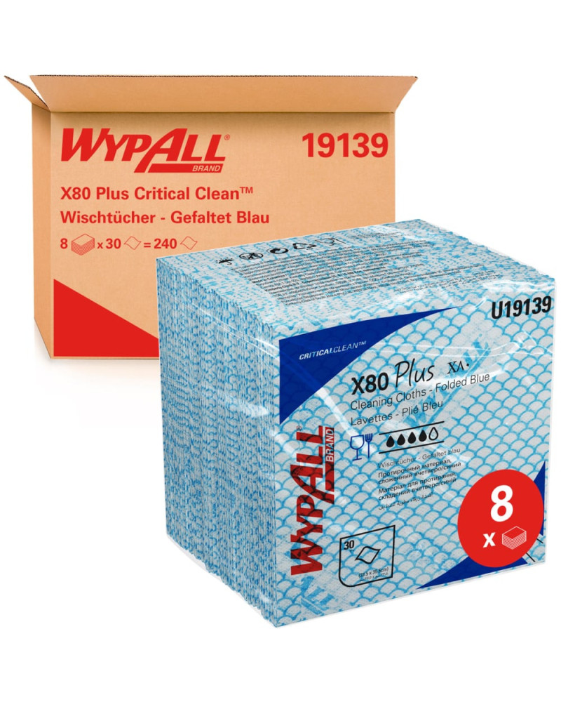 Essuyeur Wypall X80 non-tissé en paquet de 50 formats