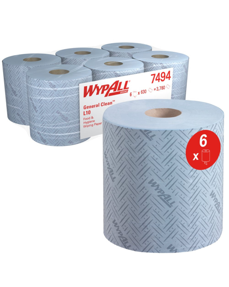 Essuyeur Wypall L10, dévidage central Modèle Kimberly Clark
