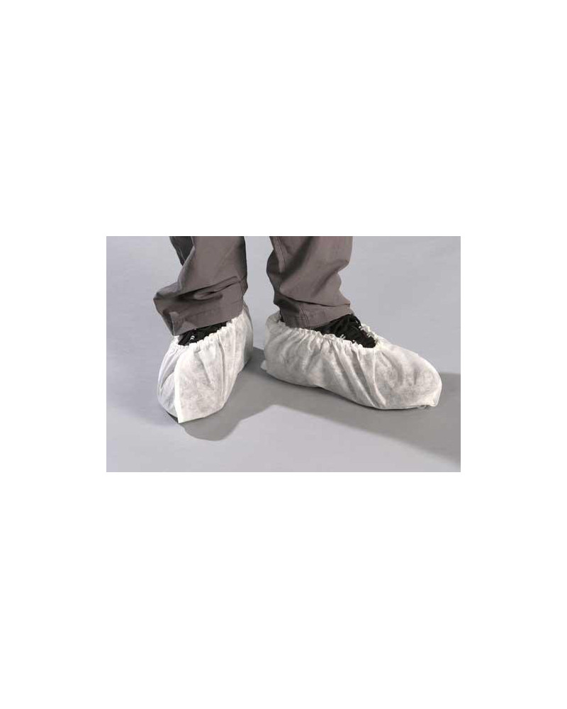 Sur-chaussure en polypropylène non-tissé blanc