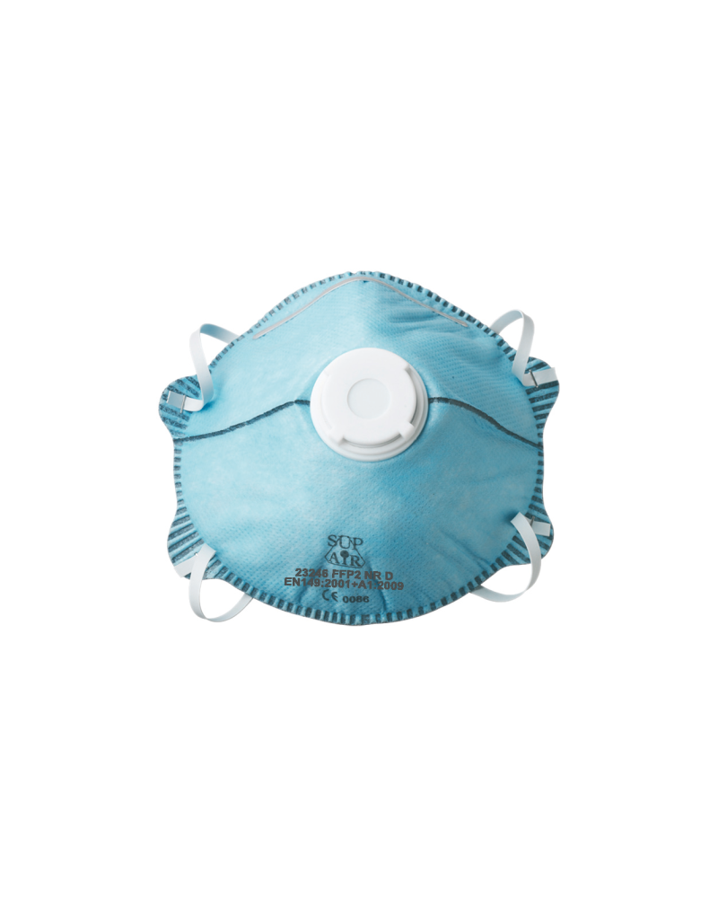 Masque FFP2 coquille Willtech avec valve de protection contre les vapeurs acides