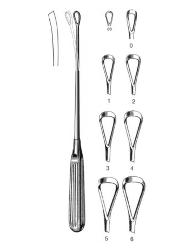 Curette utérine de SIMS N°3 non tranchante
