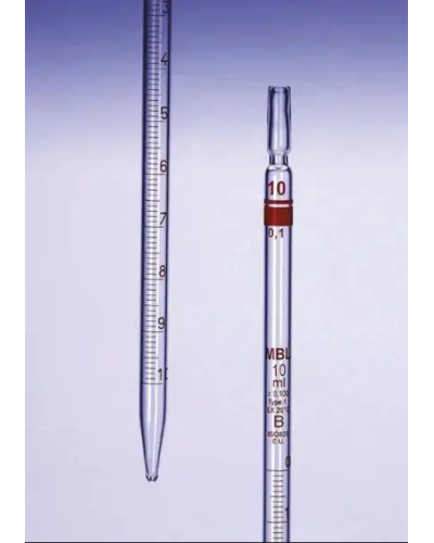 Pipettes graduées à Â écoulement total, 10 ml, graduation 1 ml