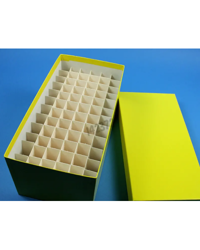 Boites carton pour congélateur 100 Tubes Jaune