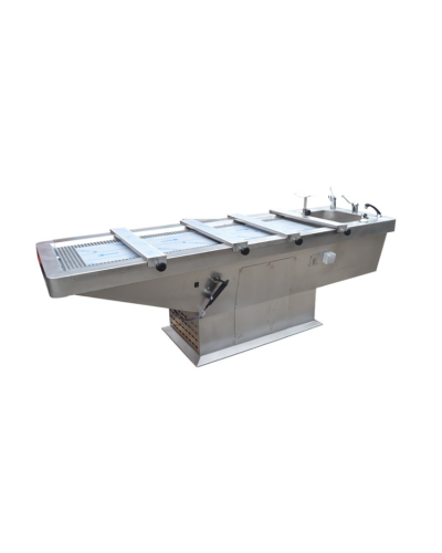 Table d'autopsie avec pied central fixe et aspiration, Modèle TABLASPIF