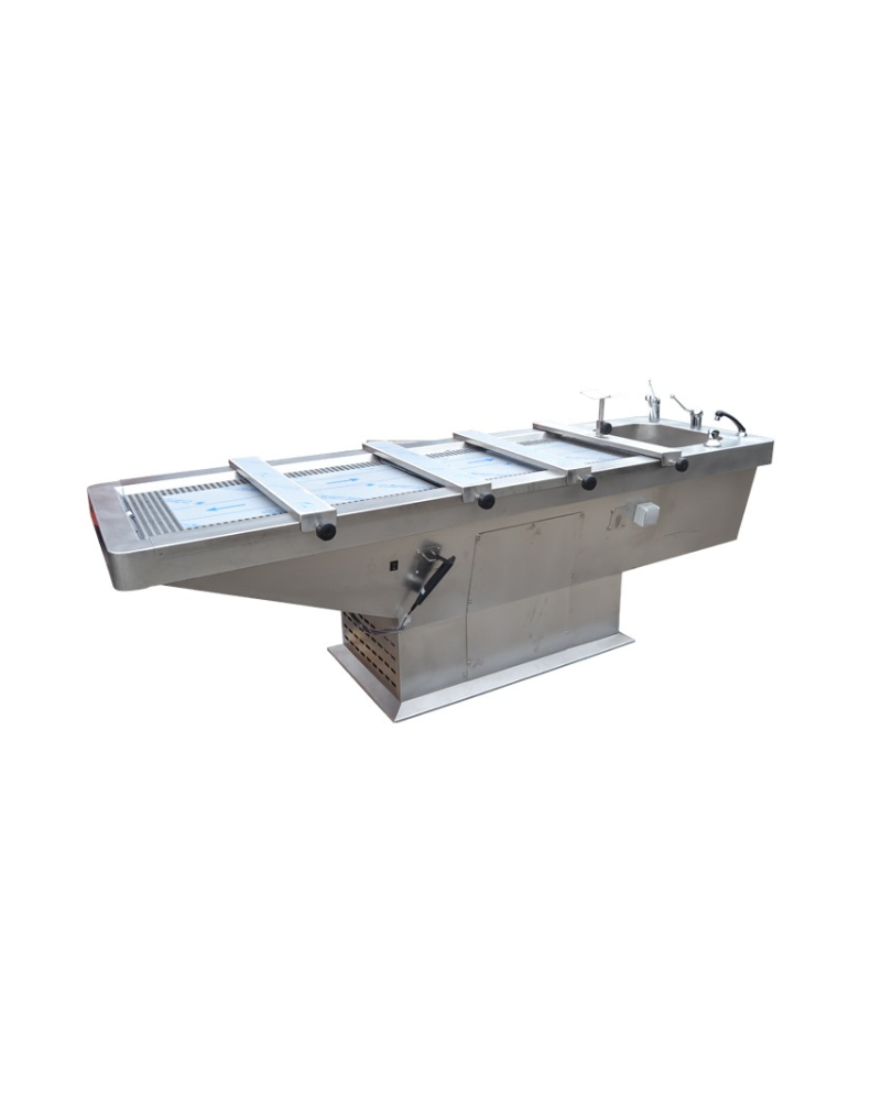 Table d'autopsie avec pied central fixe et aspiration, Modèle TABLASPIF