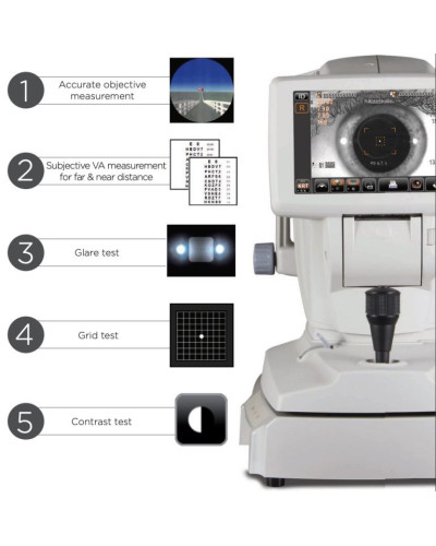 Réfracto kératomètre avec réfraction subjective, Modèle KR-800S