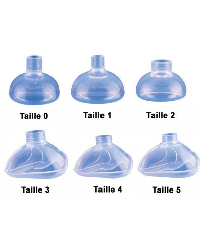 Masque pour insufflateurs en silicone T0 Nourrisson