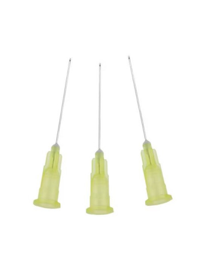 Aiguille dentaire Périapicales Ultra-Fines, bague Grise ,  21 mm, 27G Boîte de 100