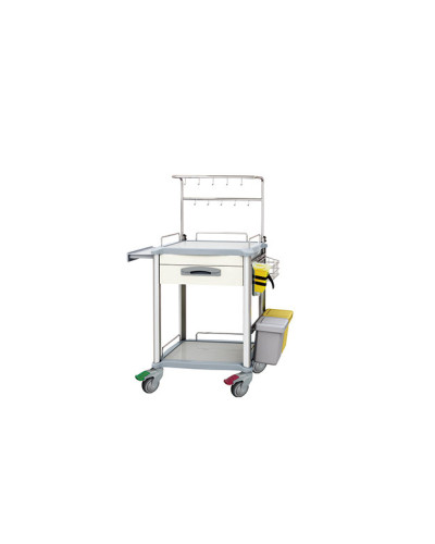 Chariot médical pour perfusion, Modèle JDESE294-C, Dim. L750 x L475 x H900