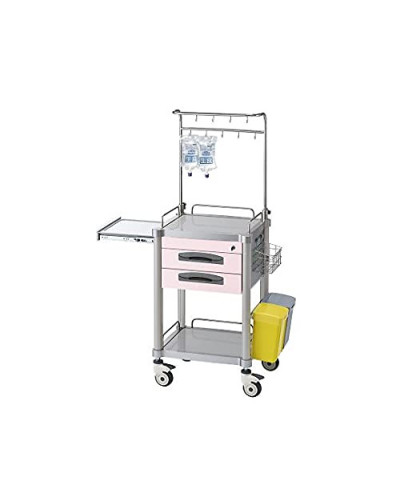 Chariot médical pour perfusion, Modèle JDESE264-C, Dim. L560 x L475 x H900