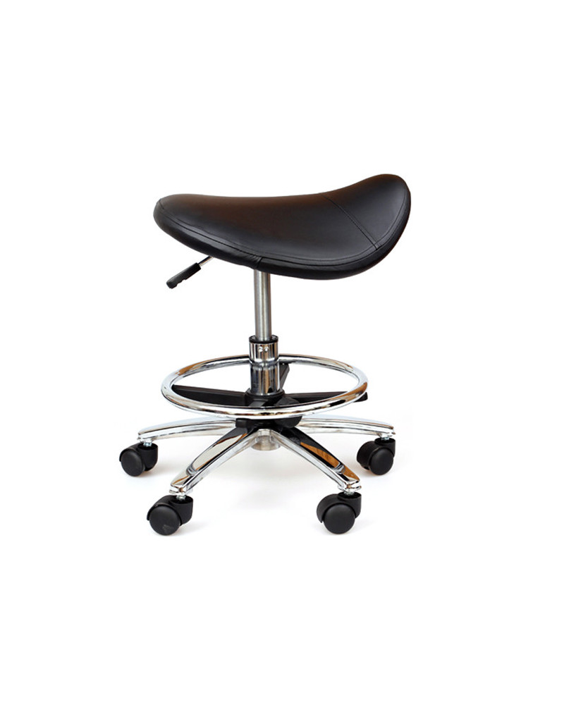 Tabouret médical réglable avec siège en forme de selle