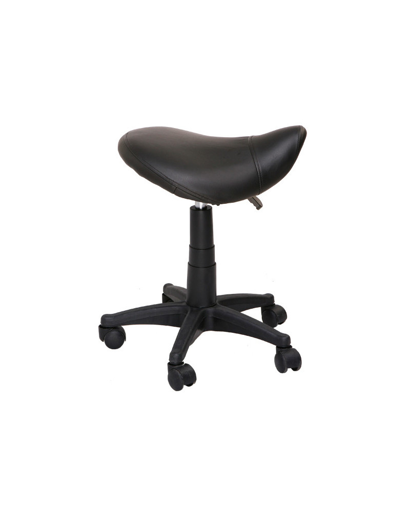 Tabouret médical réglable avec siège en forme de selle