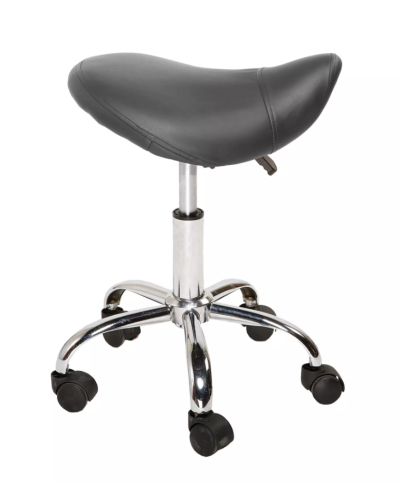 Tabouret médical réglable avec siège en forme de selle