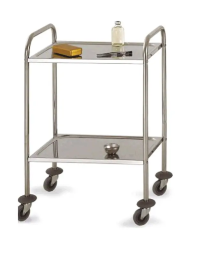 Gueridon 2 plateaux INox 750 x 500 mm