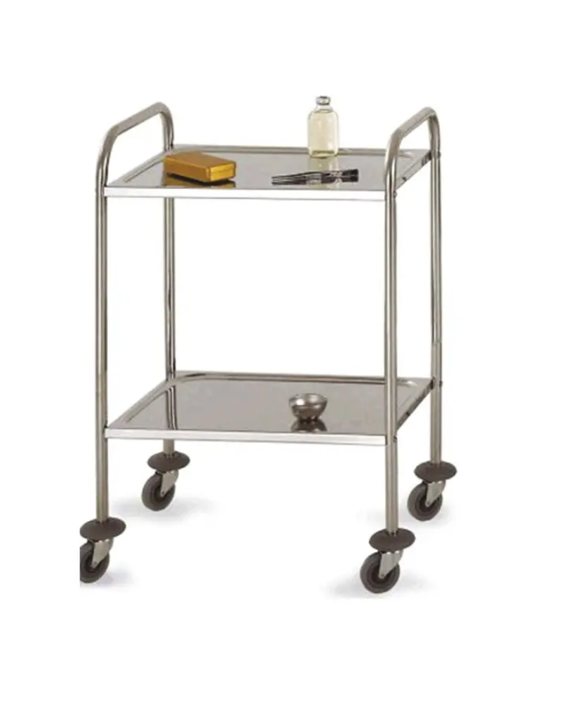 Gueridon 2 plateaux INox 750 x 500 mm